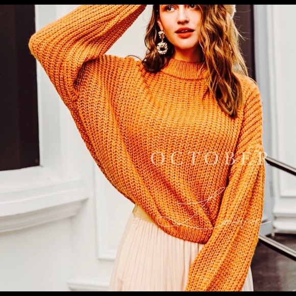 New! Clearance🔥Chunky Knit Roomy wide collared Sweater - Picture 2 of 8